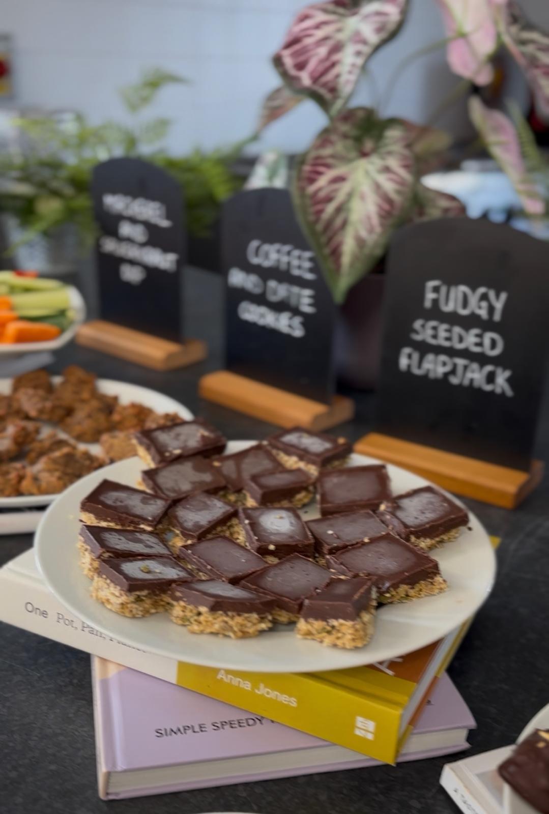 No Bake Fudgy Seeded Flapjack